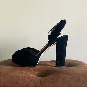 🪩SAM EDELMAN🪩SUEDE PEEP TOE PLATFORMS🪩